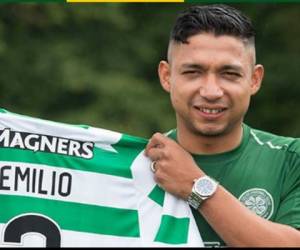 Emilio que llegó en 2009 al club escocés, regresa a sus 32 años tras un paso fugaz en Arabia Saudita con el Al-Fayha, donde jugó una temporada en 2017.Foto: CelticFC en Twitter