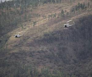 El narcolaboratorio se ubicaba en una zona montañosa del sector Icoteas en el municipio Limón, Colón, un lugar de difícil acceso en la costa norte de Honduras. Foto: Cortesía Ministerio Público