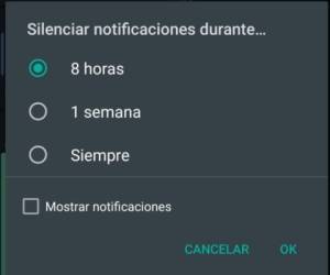 La opción silenciar por un año desaparece con esta actualización.