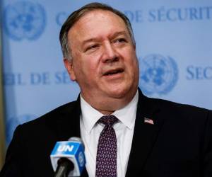 El secretario de Estado norteamericano Mike Pompeo le entregó la notificación al presidente del Consejo de Seguridad.