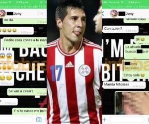 Los chats del futbolista Jonathan Fabbro con su ahijada de 11 años. (Fotos: Redes)