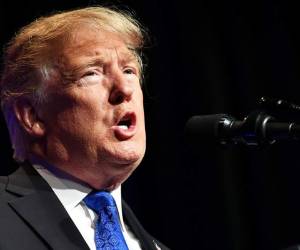 El presidente de los Estados Unidos, Donald Trump, envió su apoyo al líder del Parlamento de Venezuela. Foto: Agencia AFP.