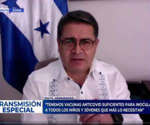 El mandatario hondureño dio a conocer la noticia durante su intervención en el XXIV Congreso Nacional Infantil que se desarrolló de forma virtual a causa de la pandemia.