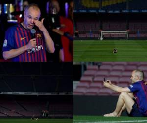 Andrés Iniesta dijo adiós al Barcelona con unas sentidas imágenes en el Camp Nou.