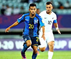 Jorge Alvarez marcó el descuento ante Nueva Zelanda y primer gol de Honduras en el mundial sub 20 de Corea del Sur. Foto: FIFA.com