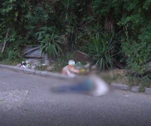 Escena donde se encontró el cuerpo sin vida del hombre.