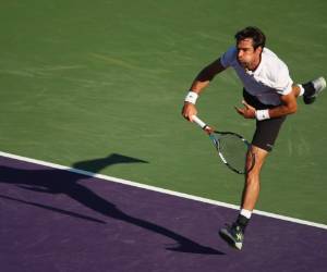 Jérémy Chardy en plena acción del juego. Foto: AFP
