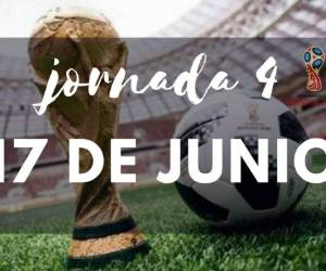 El domingo 17 de junio se jugarán tres partidos del Mundial de Rusia 2018.