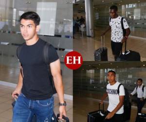 Jonathan Rubio, Rubilio Castillo y Rigoberto Rivas fueron los últimos tres legionarios hondureños en llegar al país para integrarse a los entrenamientos de Fabián Coito. Foto: Ronal Aceituno / EL HERALDO.