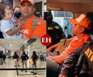 Santos Orellana es uno de los 14 candidatos que buscan la presidencia de Honduras. El 4 de noviembre, a 24 días de los comicios generales, fue detenido en el Aeropuerto Internacional Toncontín por sus presuntos vínculos con el lavado de activos. Fue sorprendido con su pequeña hija en brazos y tras regresar de una gira política por la zona insular del país. Estas son las imágenes de su detención.