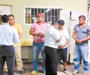 Los cuatro capturados en el caso de Bertha en las celdas de los Juzgados de lo Penal, donde fueron sometidos a la audiencia de declaración de imputados.