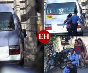 Dos hombres que se dedicaban al rubro del transporte fueron asesinados la tarde de este miércoles en la calle principal de la colonia Los Pinos de Tegucigalpa. Fotos: Alex Pérez/El Heraldo.