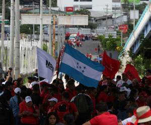 Libre tuvo una escasa asistencia de simpatizantes durante los tres días de movilización.