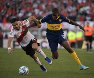 Un partido de mucha fricción dejo el clásico entre River Plate y Boca Juniors. Foto:AFP