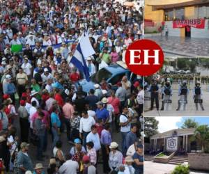 Desde las 8:00 de la mañana, cientos de manifestantes comenzaron a llegar al punto acordado para las marchas de este martes en Tegucigalpa: afuera de la UNAH. El recorrido lo iniciaron maestros, estudiantes y médicos que se mantienen en protesta desde el jueves a causa de los decretos PCM 026 Y 027, pese a que el domingo fueron derogados. A causa de las protestas de este martes, empleados del Instituto Hondureño de Seguridad Social (IHSS) paralizaron labores, además, varios colegios capitalinos suspendieron clases. (Fotos: David Romero / Alejandro Amador / EL HERALDO)