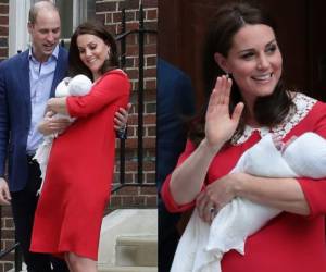 Los Duques de Cambridge abandonaron el hospital St Mary en Paddington (Londres) con su bebé recién nacido. Fotos AFP
