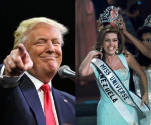 Donald Trump dice que Alicia Machado ya sabían a qué se metían, y añadió: 'Es un concurso de belleza'. Foto: AFP/AP