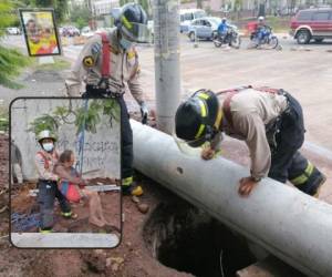El Cuerpo de Bomberos de Honduras realizó el rescate.