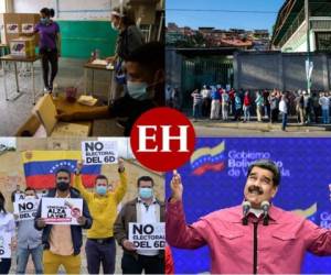 Nicolás Maduro se alista este domingo para conquistar el control del Parlamento venezolano en unas elecciones boicoteadas por la oposición, sin respaldo internacional y con baja participación. Así se lleva a cabo el proceso. Fotos: AFP/AP