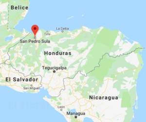 El sismo se sintió en varias zonas de Honduras. Foto: Maps