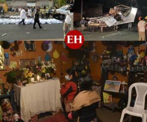 La tragedia enlutó a decenas de familias de origen guatemalteco en su mayoría. ¿Hubo exceso de velocidad?, ¿hay más heridos?, ¿qué pasará con los cadáveres?, esto es lo que se sabe del terrible accidente en el que murieron 55 migrantes en México. Fotos: AFP.