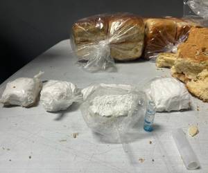 La cocaína encontrada en la encomienda iba con rumbo a Estados Unidos.