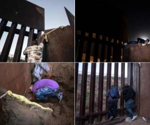Los migrantes que viajaban en caravana han sido captados intentando cruzar el muro fronterizo en Tijuana. Foto: Agencia AFP