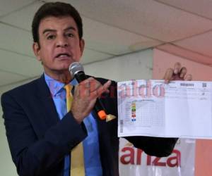 Salvador Nasralla, candidato de la Alianza de Oposición. Foto: Agencia AFP.