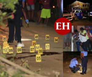 Al menos siete personas muertas, tres mujeres y cuatro hombres, dejó una nueva masacre registrada la noche de este jueves 21 de noviembre en Puerto Cortés, Cortés, zona norte de Honduras. Fotos: EL HERALDO.