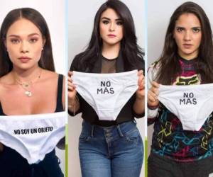 Exigiendo un cese al abuso sexual contra la mujeres, reconocidas hondureñas han iniciado la campaña #NOMÁS en la cual posan con una prenda íntima que lleva frases como 'No más', 'No soy un objeto', entre otras.