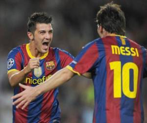 Villa y Messi conquistaron varios trofeos juntos en el Barcelona.