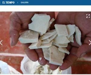 Después del proceso químico por el que pasó la hoja de coca termina en una pasta blanca la cual es consumida alrededor del mundo. Foto Cortesía El Tiempo Colombia