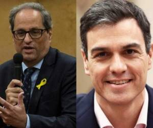 El presidente del gobierno central, Pedro Sánchez, recibió al líder del ejecutivo de Cataluña, Quim Torra, en el Palacio de la Moncloa, en Madrid.
