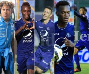 Estos son los cinco jugadores del Motagua que fueron tomados en cuenta por Jorge Luis Pinto en la convocatoria para el duelo ante Estados Unidos por el hexagonal rumbo a Rusia 2018 (Foto: Deportes EL HERALDO Honduras)