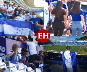 Al parecer la 'ley Vietnam' (que limita el ingreso de aficionados al coloso salvadoreño si se identifican con camisetas ajenas a su selección) no representa ningún temor para los hondureños que impusieron su presencia en el estadio Cuscatlán. El partido eliminatorio entre El Salvador y Honduras arranca a las 5:00 de la tarde y los catrachos, una vez más, dijeron presente. Fotos: Mauricio Ayala|Yoseph Amaya| EL HERALDO