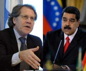 Luis Almagro, secretario de la OEA, y Nicolás Maduro, presidente de Venezuela, han mantenido choques políticos desde hace dos años.