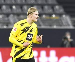 La cuarentena impediría a Haaland, la estrella del Dortmund, jugar en el campeonato el sábado. Foto: AP