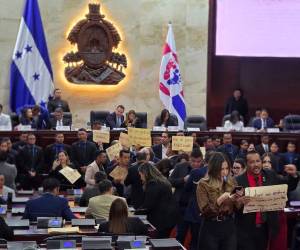 Los diputados de Libre se han manifestado en varias ocasiones en el hemiciclo.