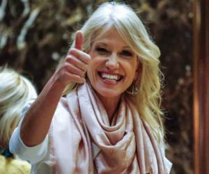 'Kellyanne Conway es una asesora y estratega de confianza, que jugó un papel determinante en la victoria', afirmó Trump. Foto: AFP