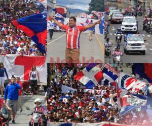 La final entre Motagua y Olimpia reunió una gran cantidad de hinchas de la Ultra Fiel para este duelo en el Estadio Nacional. Fotos: Ronal Aceituno / El Heraldo