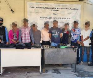 Al menos 10 miembros de una banda criminal fueron detenidos en Intibucá.