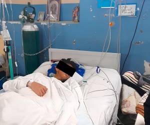 El joven fue trasladado al Hospital Escuela para recibir atención médica.