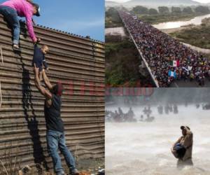 Los momentos más dramáticos que se vivieron en el transcurso de la caravana de Honduras hasta la frontera de Estados Unidos y la imposibilidad de alcanzar el sueño americano. (Foto: AFP)