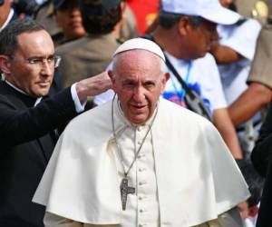 Papa Francisco durante su visita a Perú. Foto AFP
