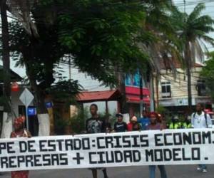 La protesta iniciará en el Parque de las Banderas de La Ceiba a las 8:00 a.m. Foto: Twitter ofraneh