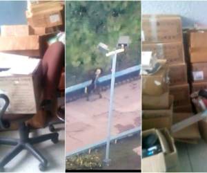 Así estaba la bodega tras ser ultrajada por supuestos integrantes del MEU. (Fotos: Redes)