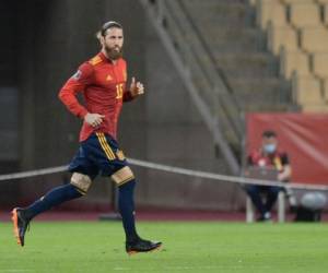 El capitán merengue se quedó entrenando tras el partido en el que España venció 3-1 a Kosovo en las eliminatorias mundialistas rumbo a Qatar 2022. Foto: AFP