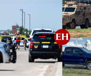 Al menos cinco personas murieron y al menos otras 21 personas resultaron heridas el sábado durante un tiroteo en el oeste de Texas, Estados Unidos, informó el jefe de la policía de Odessa. Fotos: Agencias AFP / AP.