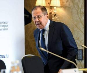 Ministro ruso de Relaciones Exteriores, Serguei Lavrov. Foto AFP