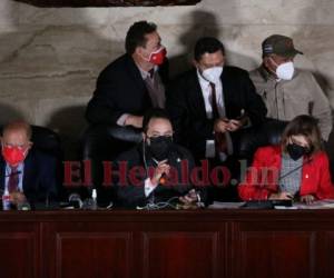 Luis Redondo mientras era juramentado como titular del Congreso Nacional. Foto: EL HERALDO